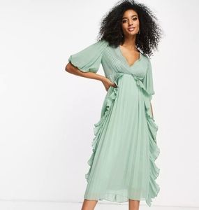 ASOS Sage Green Midi Dress